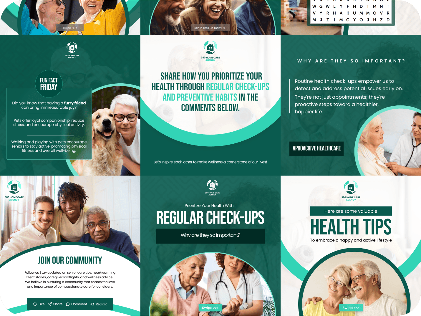 360 Health Care Agency - Social Media