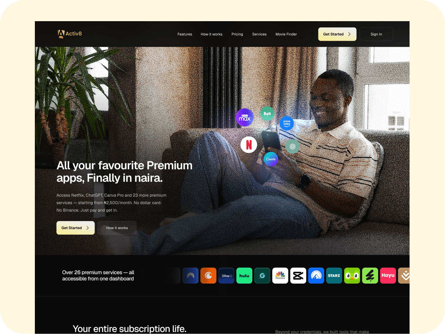 Activ8 - Subscription Platform