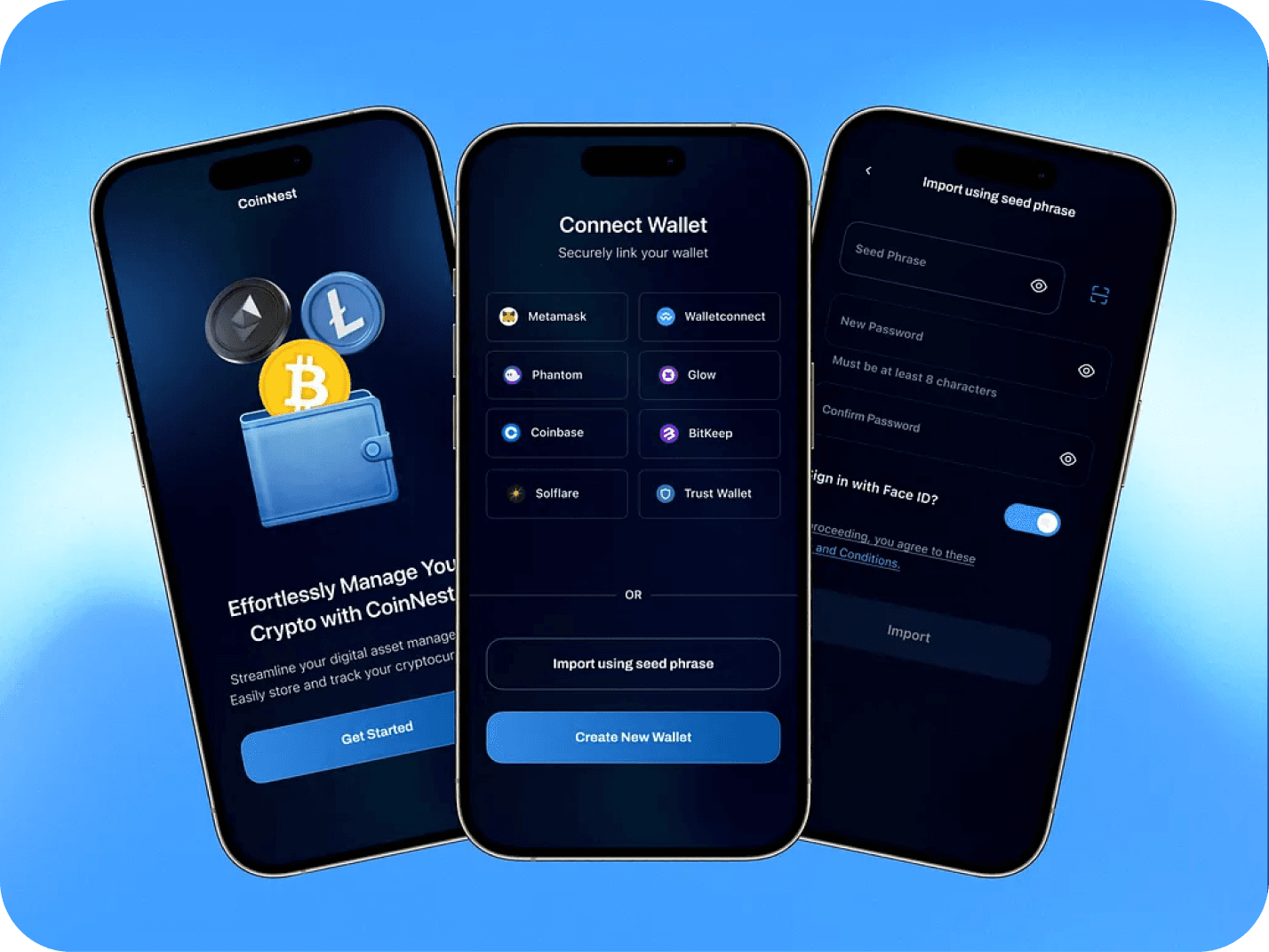 Cryptocurrency Wallet App - Sign Up Flow
