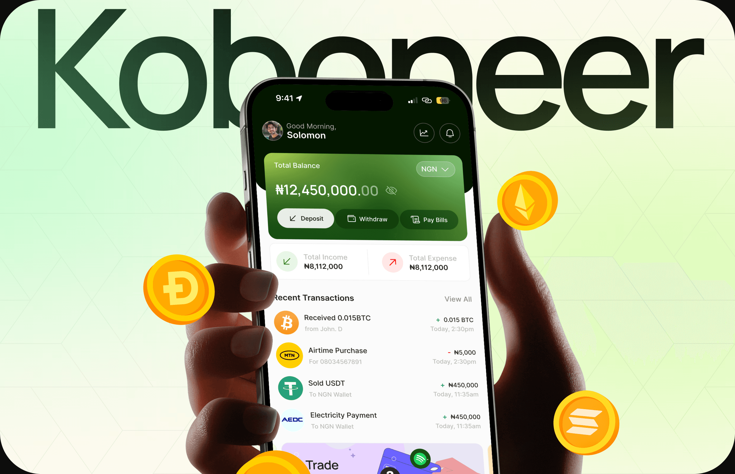 Koboneer - Crypto Exchange Mobile App