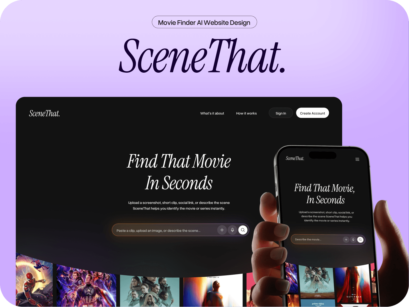 SceneThat - AI Movie Finder Website